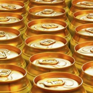 Yellow beer cans